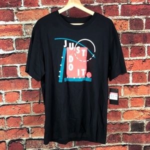 Nike "Just Do It" Mens New Black Shirt Size Large
